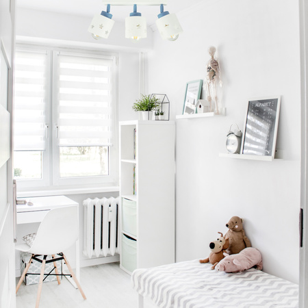 LAMPA SUFITOWA DLA DZIECI GWIAZDKI WISZĄCA BIAŁO- NIEBIESKA RUCHOMA LUNARI LBN/3