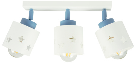 LAMPA SUFITOWA DLA DZIECI GWIAZDKI WISZĄCA BIAŁO- NIEBIESKA RUCHOMA LUNARI LBN/3