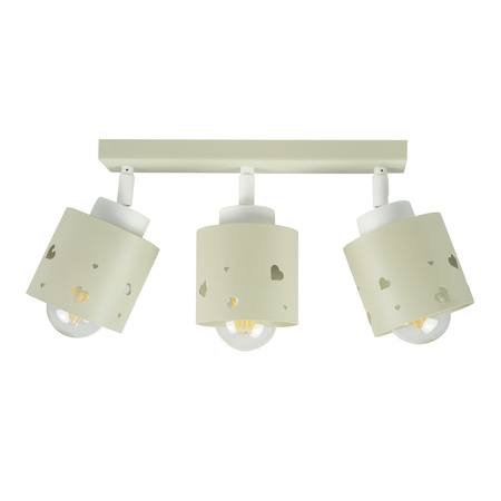 LAMPA DLA DZIECI BEŻOWA SUFITOWA WISZĄCA ŻYRANDOL PLAFON SERCA RUCHOMY LUMIMI LR/3
