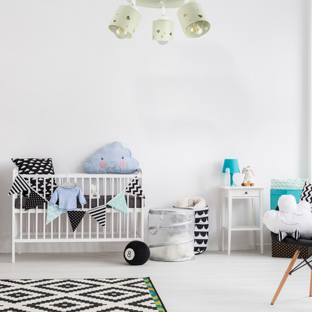 LAMPA SUFITOWA PLAFON BEŻOWA DLA DZIECI WISZĄCA ŻYRANDOL SERCA LED RUCHOMY LUMIMI PB/3