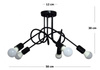 LAMPA SUFITOWA MONDO LOFT 1001/5 KOLOR CZARNY MODERNO