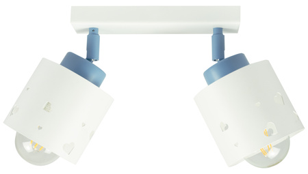 LAMPA SUFITOWA DLA DZIECI LUMIMI SERCA BIAŁO NIEBIESKA LUMIMII LBN/2