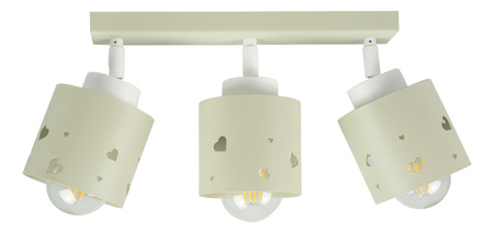 LAMPA DLA DZIECI BEŻOWA SUFITOWA WISZĄCA ŻYRANDOL PLAFON SERCA RUCHOMY LUMIMI LR/3