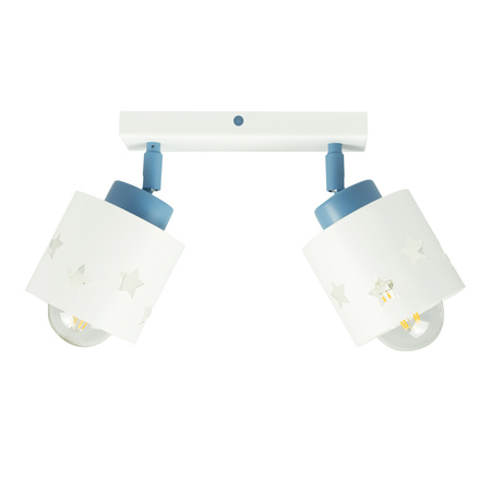 LAMPA SUFITOWA DZIECIĘCA GWIAZDKI WISZĄCA BIAŁO-NIEBIESKA RUCHOMA LUNARI LBN/2