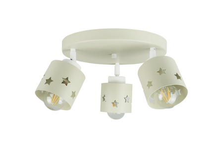 LAMPA SUFITOWA BEŻOWA DLA DZIECI WISZĄCA ŻYRANDOL GWIAZDKI RUCHOMA LUNARI PB/3