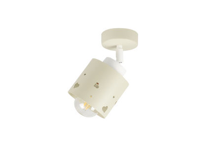 KINKIET ŚCIENNY DLA DZIECI LUMIMI BEŻOWY Z SERCAMI LUMIMI KB/1