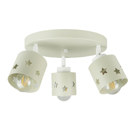 LAMPA SUFITOWA BEŻOWA DLA DZIECI WISZĄCA ŻYRANDOL GWIAZDKI RUCHOMA LUNARI PB/3