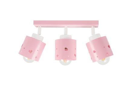 LAMPA SUFITOWA DZIECIĘCA RÓŻOWA WISZĄCA PLAFON SERCA RUCHOMY LUMIMI LBR/3