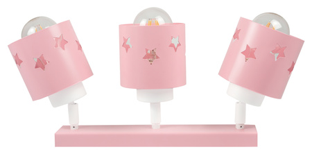 LAMPA DZIECIĘCA RÓŻOWA GWIAZDKI SUFITOWA PLAFON RUCHOMY LUNARI LR/3