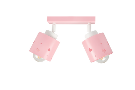 RÓŻOWA LAMPA DLA DZIECI SERCA SUFITOWA PLAFON LUMIMII LR/2