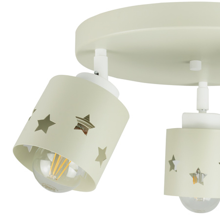 LAMPA SUFITOWA BEŻOWA DLA DZIECI WISZĄCA ŻYRANDOL GWIAZDKI RUCHOMA LUNARI PB/3