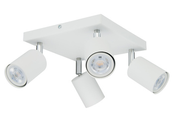 PLAFON SUFITOWY KWADRAT 4 SPOT BIAŁY