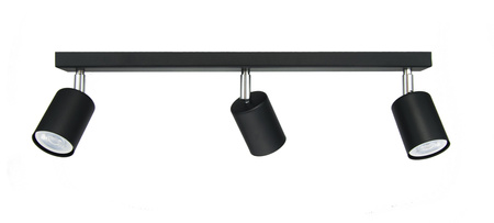 LISTWA SUFITOWA 3 SPOT PLAFON CZARNA