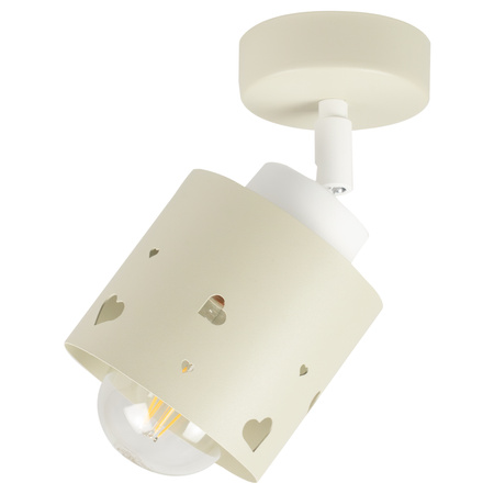 KINKIET ŚCIENNY DLA DZIECI LUMIMI BEŻOWY Z SERCAMI LUMIMI KB/1