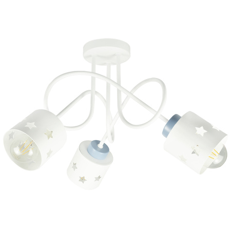 LAMPA SUFITOWA GWIAZDKI KOLOROWA DO POKOJU DZIECIĘGO ŻYRANDOL 3 LUNARI BBN/3