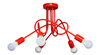 LAMPA SUFITOWA MONDO LOFT 1001/5 KOLOR CZERWONY MODERNO