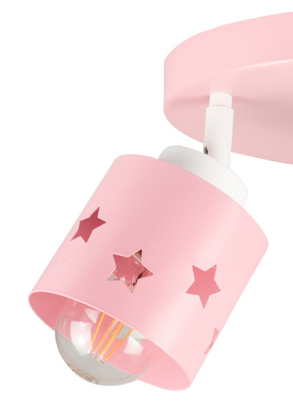 LAMPA SUFITOWA WISZĄCA RÓŻOWA DLA DZIECI PLAFON ŻYRANDOL GWIAZDKI RUCHOMY LUNARI PR/3