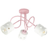 LAMPA RÓŻOWA DLA DZIECI SUFITOWA BIAŁE KLOSZE GWIAZDKI WISZĄCA ŻYRANDOL LUNARI RB/3