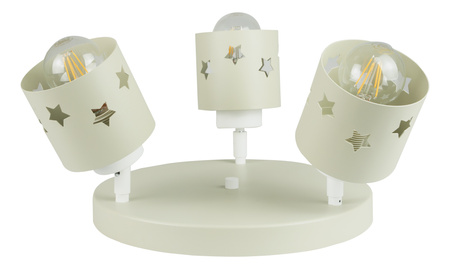 LAMPA SUFITOWA BEŻOWA DLA DZIECI WISZĄCA ŻYRANDOL GWIAZDKI RUCHOMA LUNARI PB/3