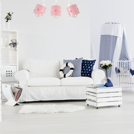 LAMPA DZIECIĘCA RÓŻOWA GWIAZDKI SUFITOWA PLAFON RUCHOMY LUNARI LR/3