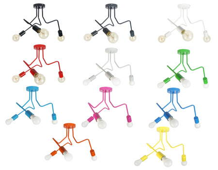 LAMPA SUFITOWA LUNA 1005/3 KOLOR RÓŻOWY MODERNO