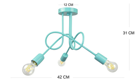 Lampa sufitowa dziecięca MONDO TURKUS PASTEL