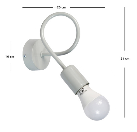 Kinkiet MONDO LOFT 1001/1 KOLOR SZARY MODERNO