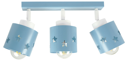 LAMPA SUFITOWA DZIECIĘCA NIEBIESKA WISZĄCA PLAFON GWIAZDKI RUCHOMY LUNARI LN/3