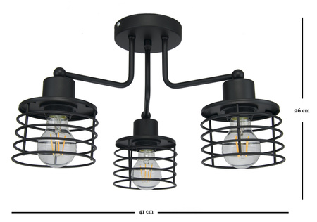 LOFTON 3 KOSZYKI OKRĄGŁE SZARA