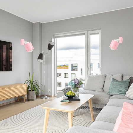 KINKIET RÓŻOWY SERCA DLA DZIECI LAMPA ŚCIENNA RUCHOMY LUMIMI KR/1