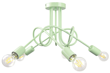 LAMPA SUFITOWA DZIECIĘCA MONDO 5 SELEDYN PASTEL