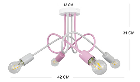LAMPA SUFITOWA DZIECIĘCA MONDO PASTEL 1001/4MP2