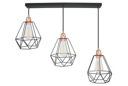 LISTWA SUFITOWA DIAMENT EDISON MIEDŹ LOFT