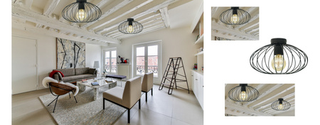 LAMPA SUFITOWA ELIPSA GRAFIT