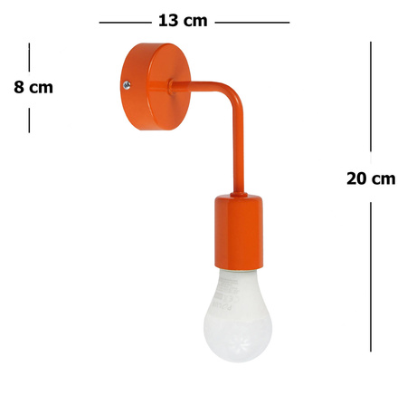 KINKIET VANESSA LOFT 1004/1 POMARAŃCZOWY MODERNO