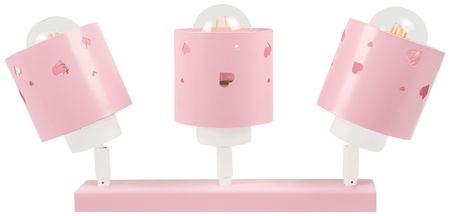 LAMPA SUFITOWA DZIECIĘCA RÓŻOWA WISZĄCA PLAFON SERCA RUCHOMY LUMIMI LBR/3