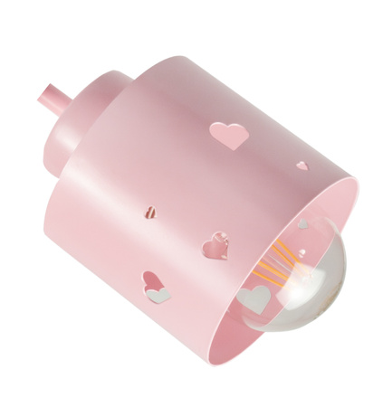 LAMPA SUFITOWA DO POKOJU DZIECIĘCEGO RÓŻOWA ŻYRANDOL E27 SERCA WISZĄCA LUMIMI R/3