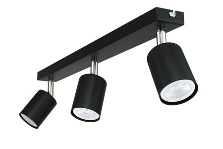 LISTWA SUFITOWA 3 SPOT PLAFON CZARNA