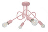 LAMPA SUFITOWA DZIECIĘCA MONDO 4 RÓŻOWY PASTEL