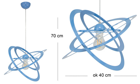 LAMPA WISZĄCA SFERIS KOLOR NIEBIESKI MODERNO