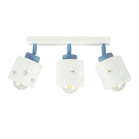 LAMPA SUFITOWA DLA DZIECI GWIAZDKI WISZĄCA BIAŁO- NIEBIESKA RUCHOMA LUNARI LBN/3