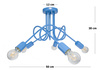 LAMPA SUFITOWA MONDO LOFT 1001/5 KOLOR JASNY NIEBIESKI MODERNO