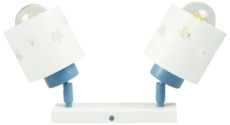 LAMPA SUFITOWA DZIECIĘCA GWIAZDKI WISZĄCA BIAŁO-NIEBIESKA RUCHOMA LUNARI LBN/2