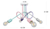LAMPA SUFITOWA DZIECIĘCA MONDO PASTEL 1001/4MP1