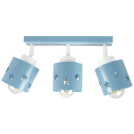 LAMPA SUFITOWA DZIECIĘCA NIEBIESKA WISZĄCA PLAFON GWIAZDKI RUCHOMY LUNARI LN/3