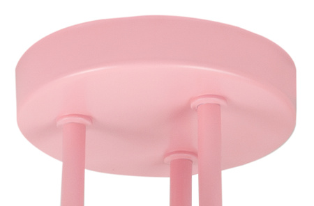 LAMPA RÓŻOWA DLA DZIECI SUFITOWA BIAŁE KLOSZE GWIAZDKI WISZĄCA ŻYRANDOL LUNARI RB/3