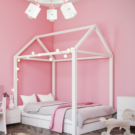 LAMPA SUFITOWA DLA DZIECI PLAFON SERDUSZKA BIAŁY LED RUCHOMY ŻYRANDOL LUMIMI PBR/3