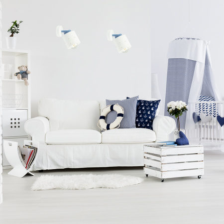 KINKIET BIAŁY LED SERDUSZKA LAMPA ŚCIENNA DLA DZIECI RUCHOMA LUMIMI KBN/1