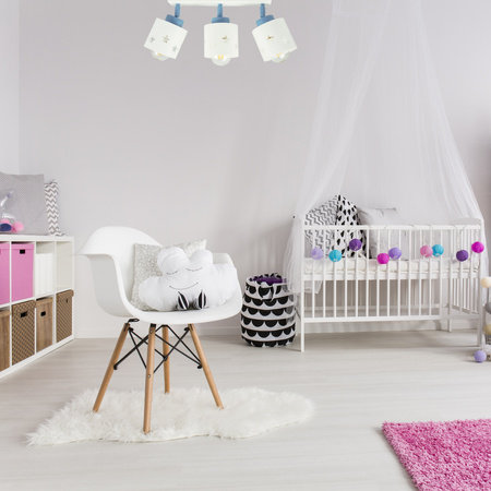 LAMPA SUFITOWA DLA DZIECI GWIAZDKI WISZĄCA BIAŁO- NIEBIESKA RUCHOMA LUNARI LBN/3