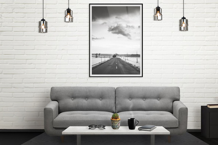 Lampa Wisząca AURA CZARNA Listwa 2 Szklane Klosze grafitowe